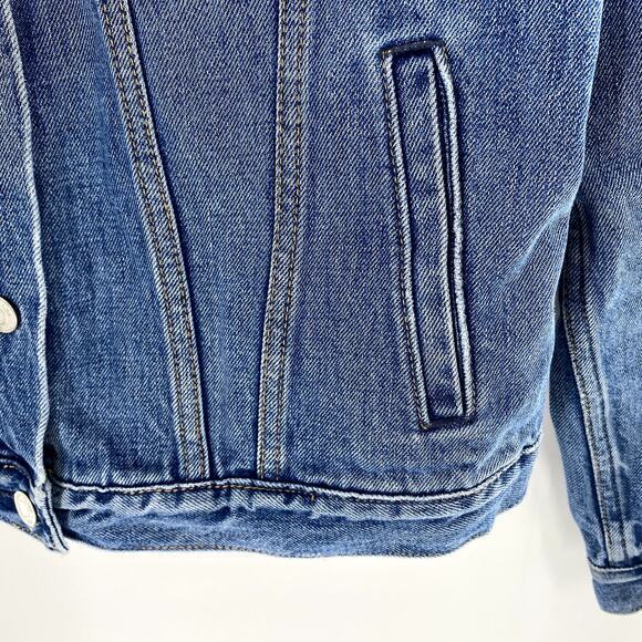 Gap Womens Denim Jean Trucker Jacket Y2K Blue Button Front Size S Cotton - Picture 8 of 9
